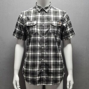 JEANS BY BUFFALO Mens Plaid Short Sleeve Button Up Shirt XXLarge XXG